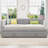 Full Size L-Shaped Upholstered Daybed With Twin Size Pop Up Trundle And USB Ports