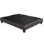 Base de lit double avec sommier plateforme 14 po, revêtement gris foncé, contemporain, bois, sans sommier, revêtement, doublure