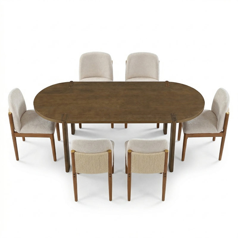 Ensemble de table de salle à manger 7 pièces 7 pièces Modern Modern