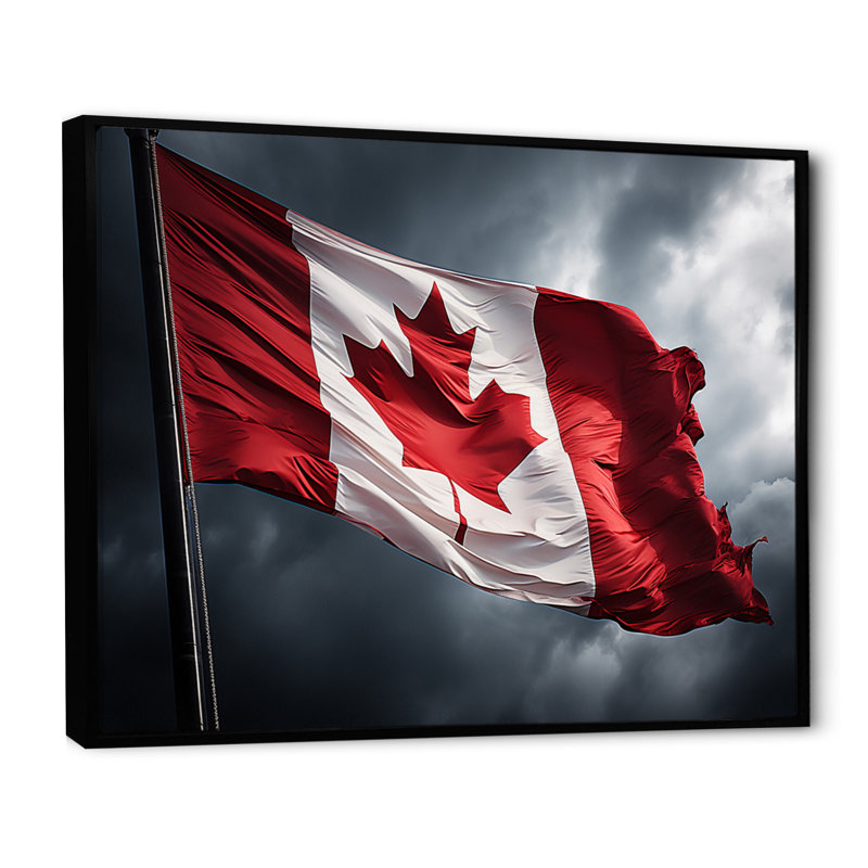 Canada Canada Pride II - reproduction de cadre flottant sur toile, Noir, H 16 po x l 32 po x P 1 po