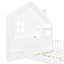 Lit White House avec fenêtre, rangement de tiroir, tablettes et ouvertures - Blanc, avec tiroirs de rangement-368610994