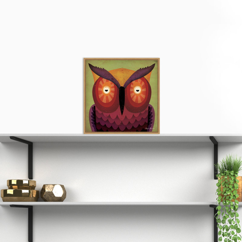 Art sur toile carré hibou wow Maziarz, Naturel