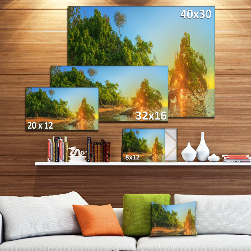 Beautiful Thailand Tropical Beach Landscape Canvas Print, 32x16
