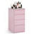 4-Drawer Storage Cabinet with Glass Top
