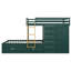 Lit superposé double avec garde-robe, 2 grands tiroirs et 5 petits tiroirs, lit superposé en bois avec échelle, garde-corps-30218420