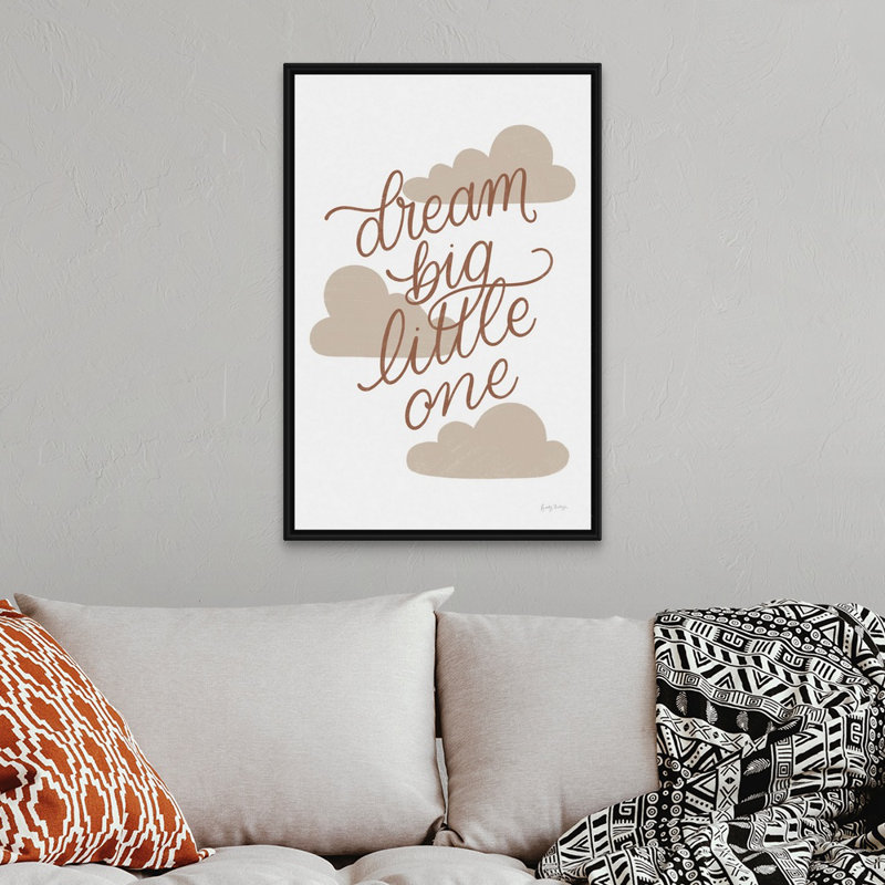 «Boho Nursery IV» par Becky Thorns, reproduction d'art textuel sur toile, H 38 po x l 26 po x P 1,75 po, Cadre flottant noir