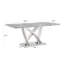 Table de salle à manger pour 6 personnes, table de salle à manger rectangulaire 70 po avec base en acier inoxydable à finition miroir-740946027-740946025