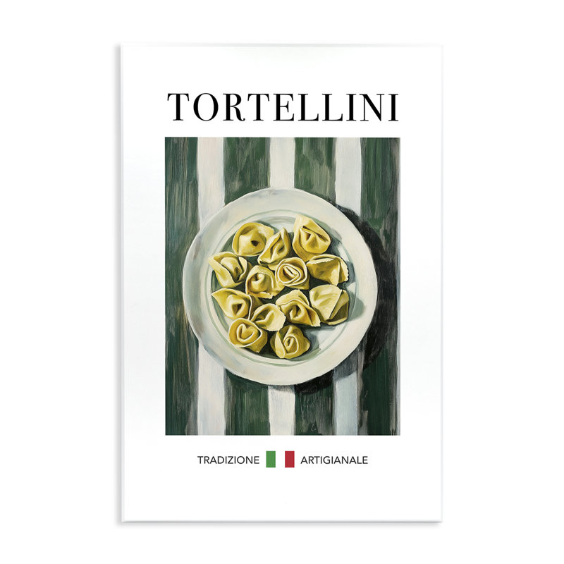Plaque murale traditionnelle de pâtes Tortellini, design par Andreas Magnusson, H 19 po x l 13 po