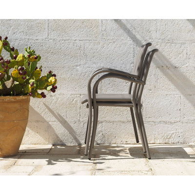 Ooper Stacking Patio Dining Armchair with Cushion