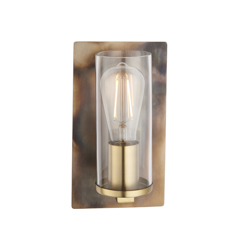 Alzahraa 1 -Light LED Dimmable Hardwired Armed Sconce, Bronze Patina