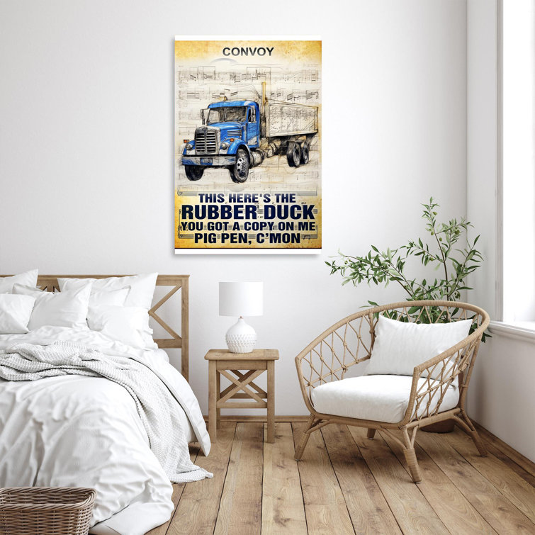 Trinx Convoy This Heres The Rubber Duck - 1 Piece Rectan Convoy This Heres  The Rubber Duck - 1 Piece Rectangle Graphic Art Print On Wrapped Canvas On  Canvas Print