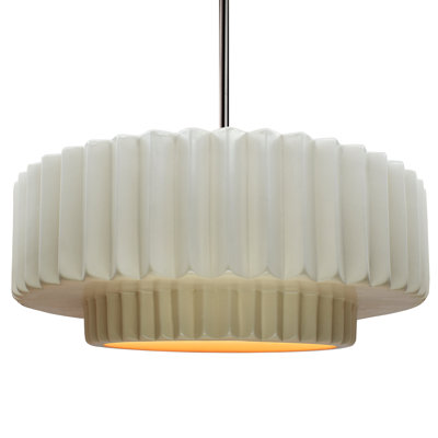 Luminaire suspendu tambour 1 lumière Gela