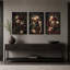Ensemble de 3 toiles blanches et roses avec Halloween-1381725392