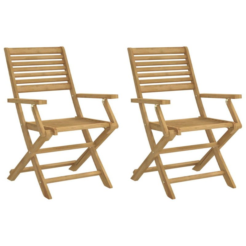 Spokane Solid Wood Accent Folding Chair Set, 86.5cm H x 61.5cm W x 54.5cm D