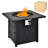 Izah Square Steel Propane Fire Pit Table