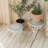 Plant Stands With Ceramic Top, Vintage Plant Stands for Flowers & Plants Pot, Front Door Patio Living Room Garden Decor,Set of 2 