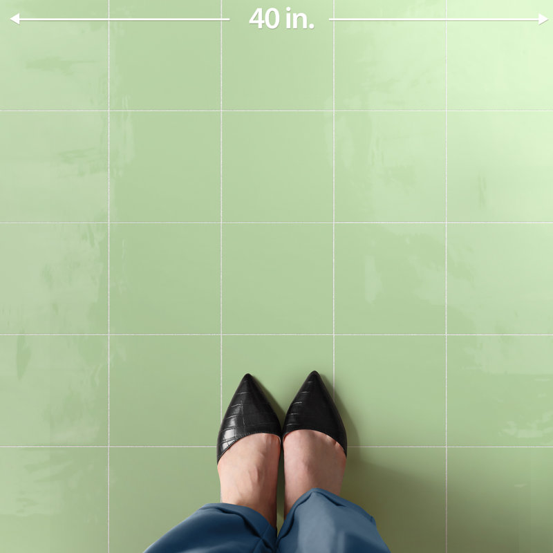 Monocolor 7-7/8 In. X 7-7/8 In. Ceramic Floor And Wall Tile, Green
