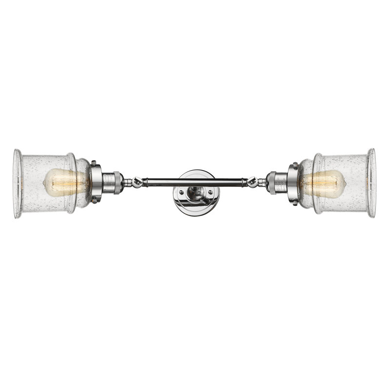 Galaviz 2 - Light Dimmable Vanity Light, Seedy, 6 Watt Vinage LED Bulb, Polished Chrome