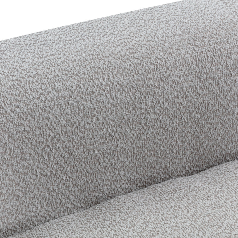 Canapé d'intérieur moderne incurvé pour salon Haiden, Boucle gris
