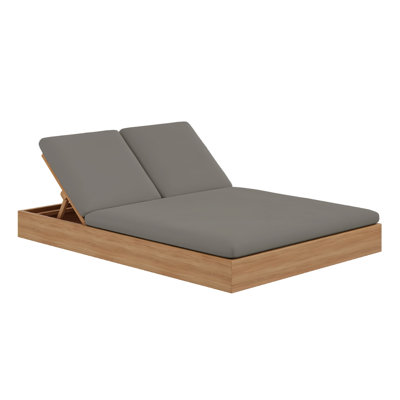 Beja Outdoor Teak Chaise Lounge