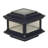 Solar Powder Coated Black Aluminum Low Voltage Solar Powered Integrated LED Metal Fence Post Cap Light 4 In. X 4 In.