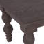 Table basse en bois massif avec pieds tournés à la main Braydan - Brun-1300823011