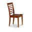 Ensemble de table de salle à manger 5 pièces moderne comprenant une table rectangulaire en bois avec feuille papillon et 4 chaises de salle à manger, acajou-412402013-407576223