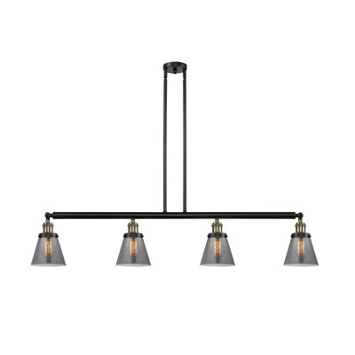 Luminaire suspendu linéaire à 4 lumières pour îlot de cuisine Amelia-Mai