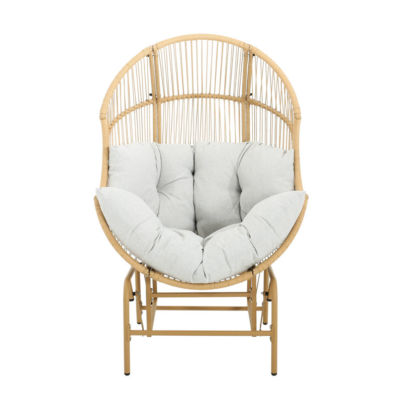 Fauteuil coulissant d'extérieur brun - Détendez-vous dans votre patio, Marron clair