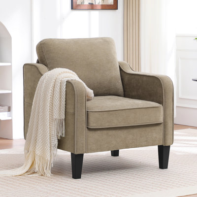 Mid-Century Accent Chairs Featuring Removable Cushions