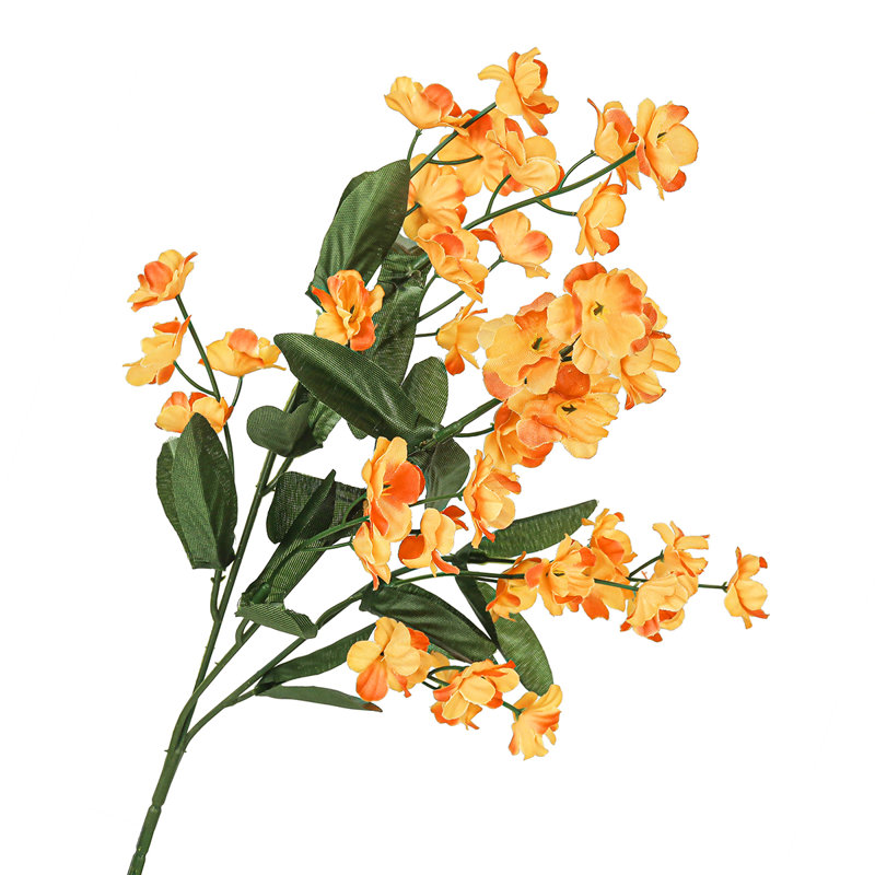 Tige de fleur artificielle Gipsophila, Orange