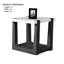 Ensemble de table moderne 3 pièces de style contemporain 1 table basse 1 table de bout 1 table de canapé 1 table en faux marbre avec finition deux tons noir-133333706