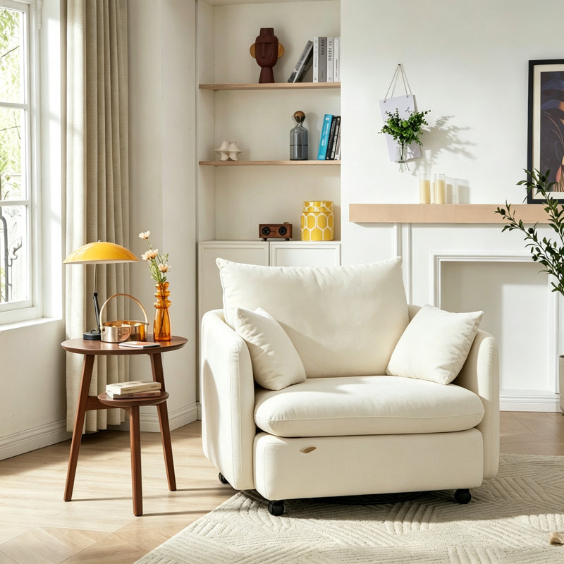 Petite table d'appoint ronde en bois massif, table de chevet à deux niveaux avec tablette de rangement intégrée, idéale pour la chambre, le salon ou comme table de chevet.