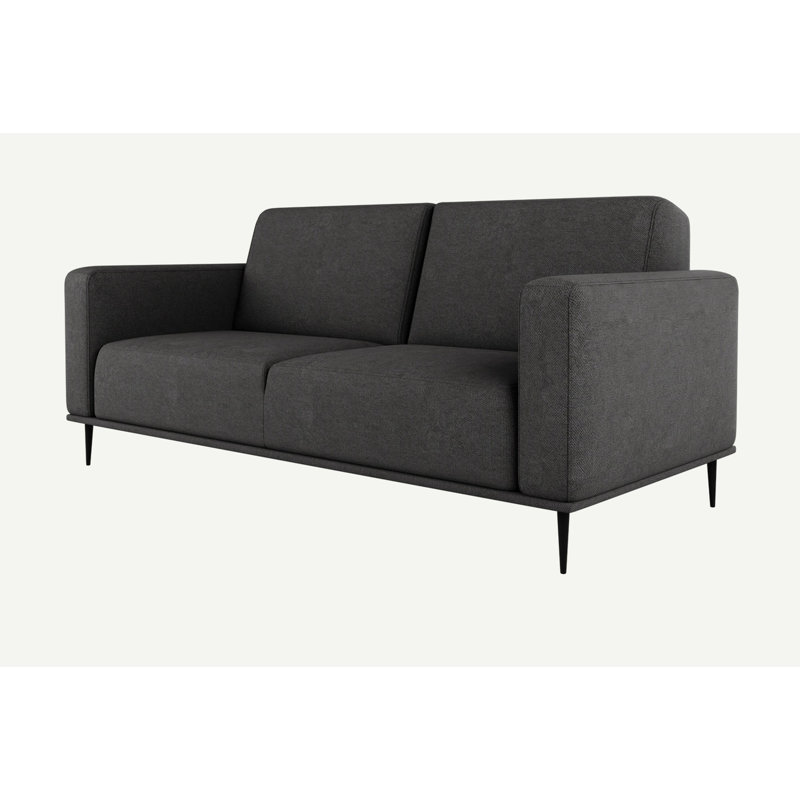 Daglas Modern Sofa, 3, Grey, 77cm H x 180cm W x 90cm D