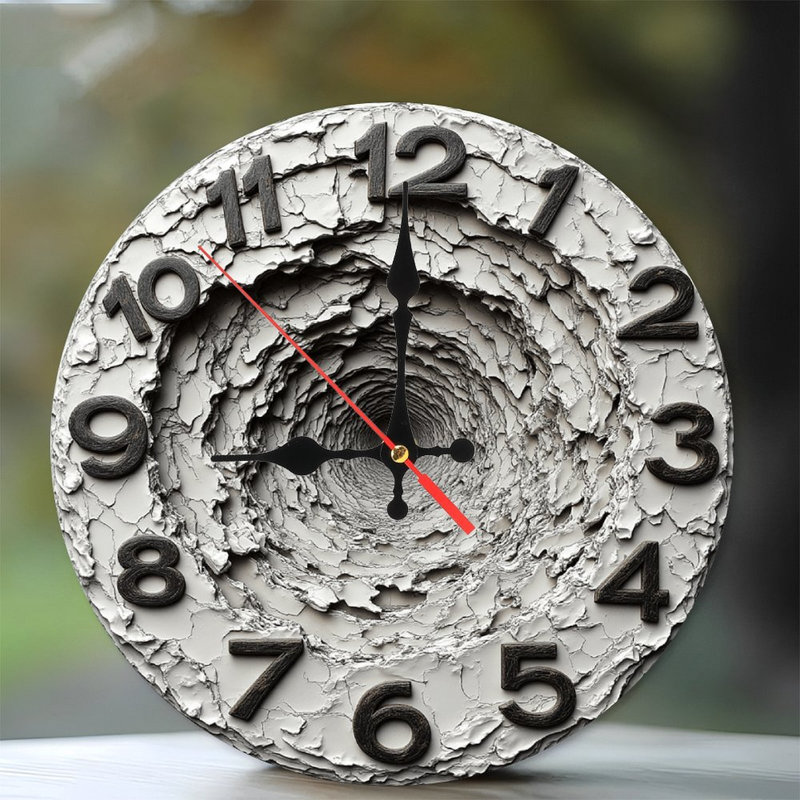 Horloge murale craquelée unique