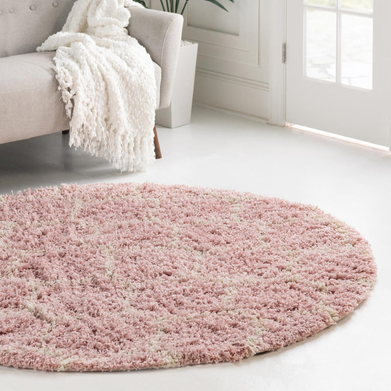 Geometric Indoor Rug, Round 3'3"