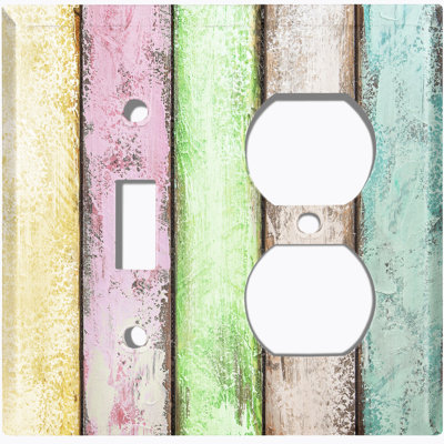 Patterned 2 - Gang Combination Plate Standard Combination Wall Plate