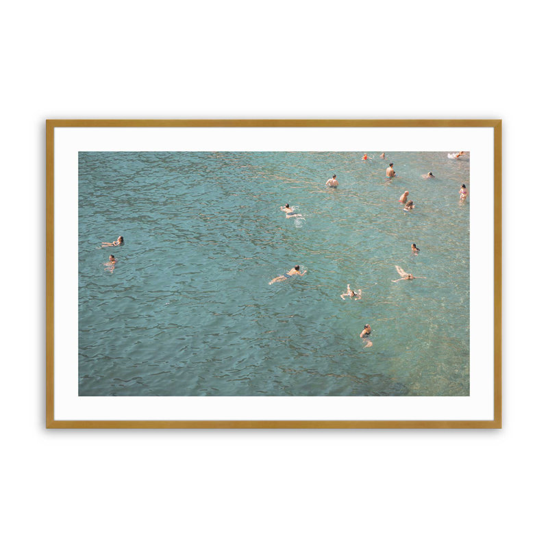 Impression rafraichie rafraîchissante, sans cadre, H 12,25 po x l 15,25 po x P 1,25 po, Cadre simple en or poli