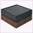 Multi-functional Square 360°Rotating Coffee Table with 2 Drawers, High Gloss 2-Tier Centre Table for Living Room