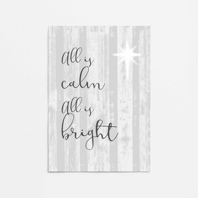 «Calm and BrightH Holiday», reproduction d'art dans un cadre
