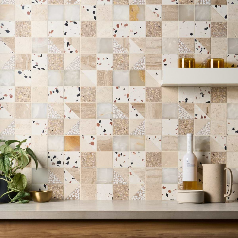 Elizabeth Sutton Artem Mosaic Tile, Paloma Beige;Cream
