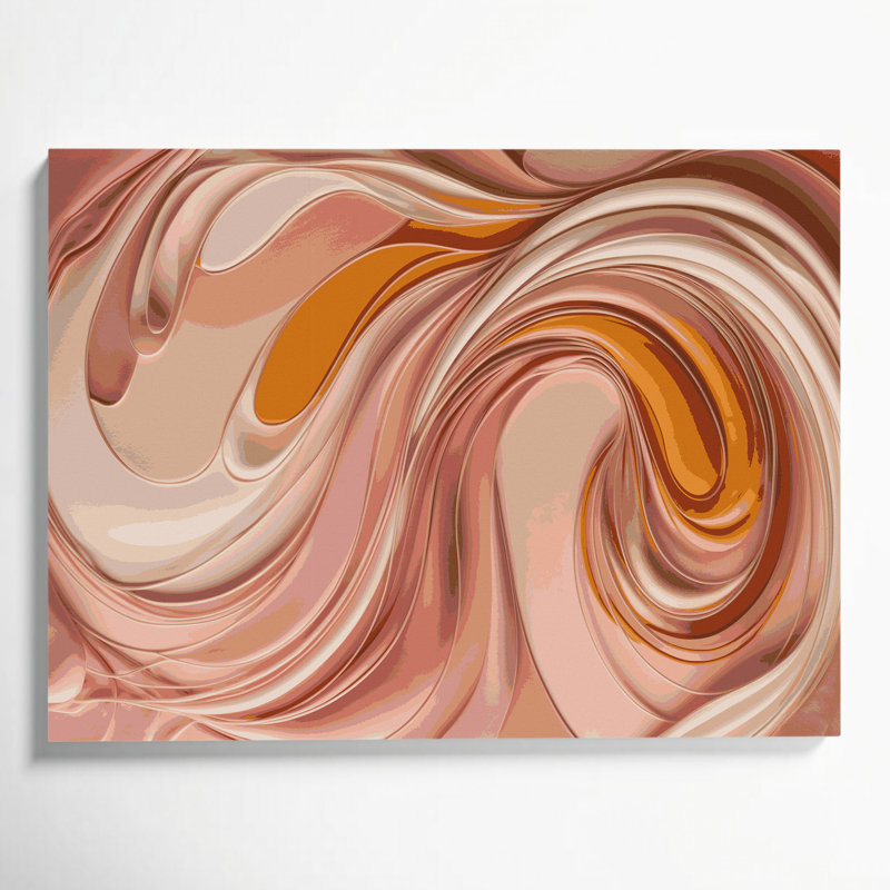 «Lyrical Abstraction 75», art mural sur toile brune, H 11 po x l 14 po