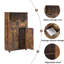 Grande armoire de rangement, armoire de rangement de salle de bain avec 2 grands tiroirs et tablette réglable, pour le salon