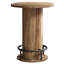 Table bistro Farmhouse en bois brun avec repose-pieds pour appartement et salon