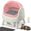 PetPivot Large Open-Top Automatic Cat Litter Box Self Cleaning with Safety Protection, Mat and Trash Bags Included, Pink