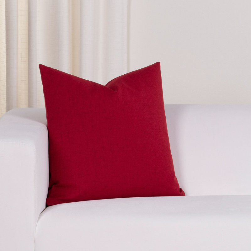 Reversible Throw Pillow, 16" x 16", Merino Cherry