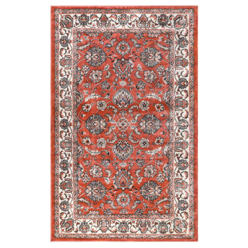 Tapis d'intérieur 100% polypropylène à motif floral traditionnel Superior Collection Elegant, Rectangle 7 pi x 9 pi