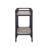 Rustic Oak and Charcoal 2-shelf Serving Cart