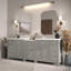 Meuble-lavabo double 93 po avec plateau en marbre Slagelse-565544014-565649286
