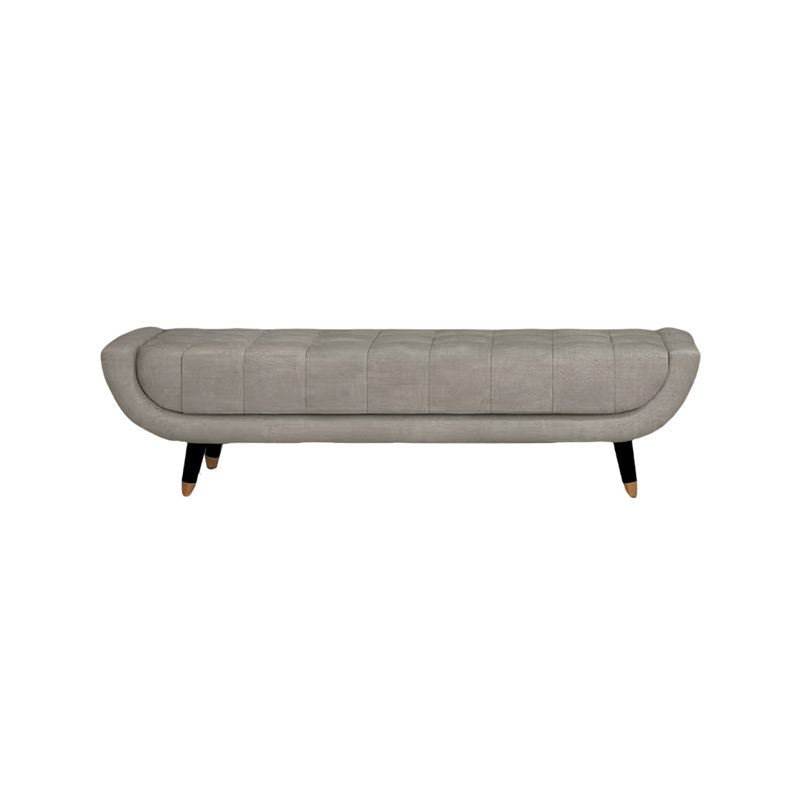 Microfiber/Microsuede Upholstered Bench, 17.71" H x 66.92" W x 21.65" D